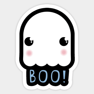 Cute Kawaii Halloween Ghost Boo Sticker